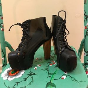 Jeffrey Campbell Cleatas Clear Black